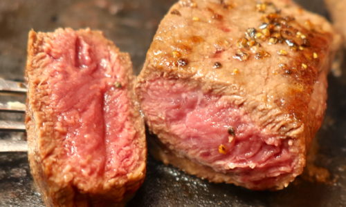 「やっぱりステーキ」で美味しいハラミ＆ニンニクたっぷりソース