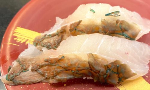 回転寿司「まぐろ問屋 やざえもん」で皮コリコリのイラブチャー＆脂がのった〆鯖