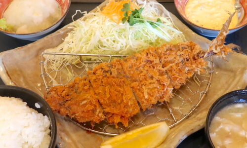 「とんかつ太郎」で長崎県産天然アジを使ったアジフライ定食