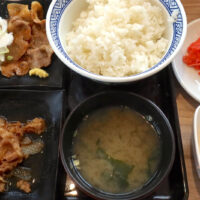 「吉野家」のW定食で新登場の生姜焼き丼といつもの牛丼を楽しむ！