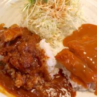 新潟・長岡「レストラン ナカタ」でカツカレーと洋風カツ丼のハーフ＆ハーフ＋昭和レトロなプリン