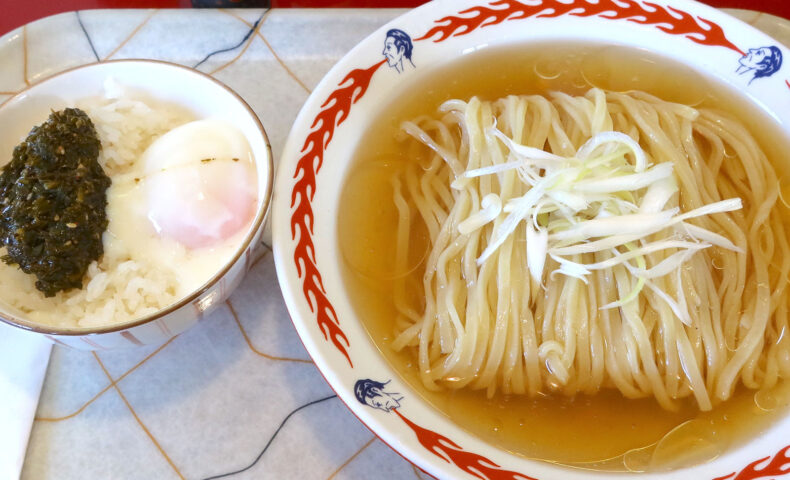 宜野湾「麻婆食堂 福笑い」で旨みたっぷり鰆の冷やがけ麺＋アカモク温玉ご飯