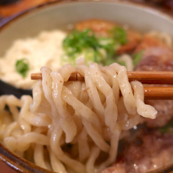 ぷりぷりの全粒粉生麺