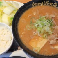 「らあめん花月嵐」の期間限定・とん汁ラーメンたちばな＋冬季限定トッピング・白菜