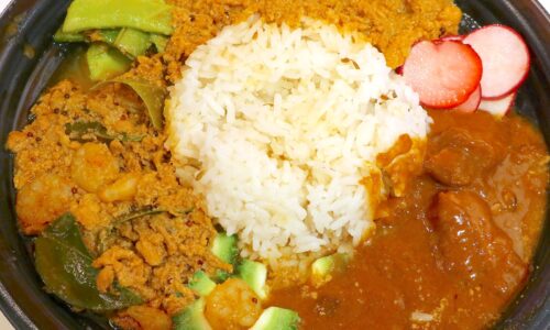 東新宿サンラサー＠デパートリウボウ春のカレーフェアでカレー3種全部盛り＆スパイスライス