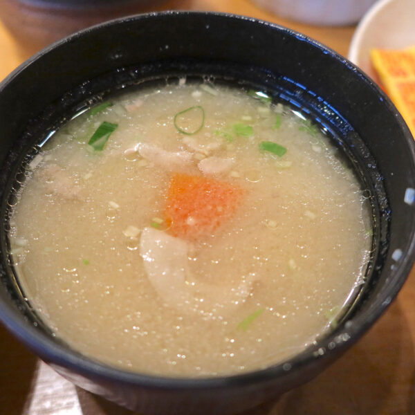 出汁が美味しい豚汁