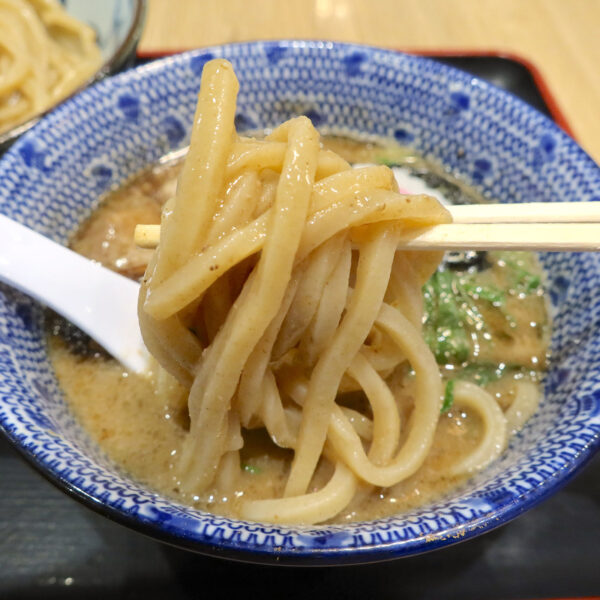 極太で食感のある麺