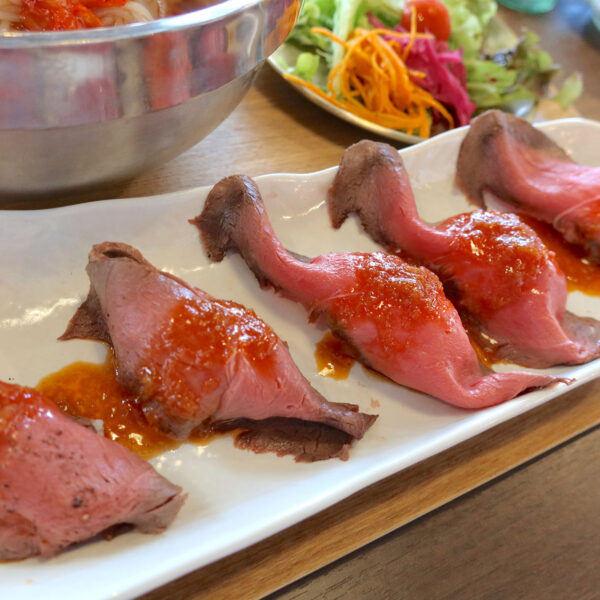 蝦夷鹿肉のロースト寿司