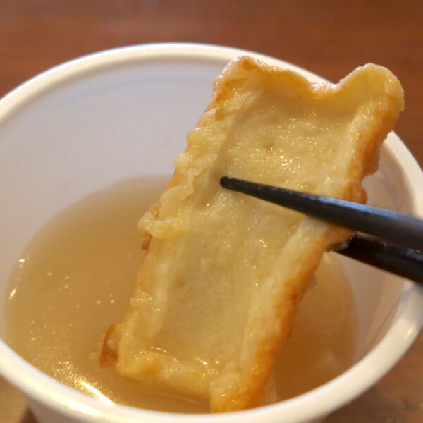 ちくわはスープに