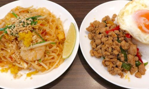 宜野湾「タイ料理 ベンジャロン」でパッタイ&ガパオライスのハーフ&ハーフ+ヤムヌア
