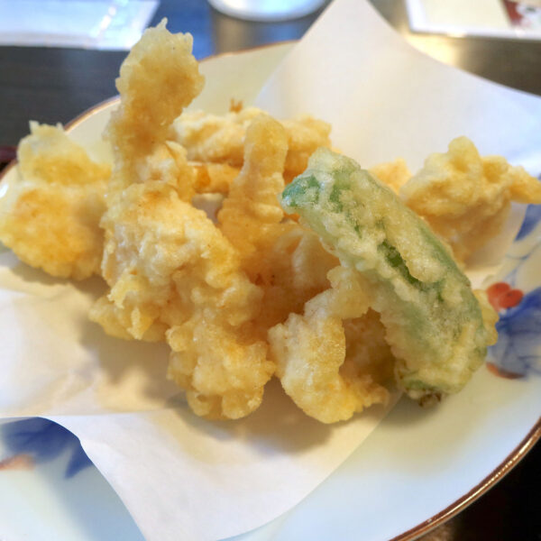 とり天とピーマン天