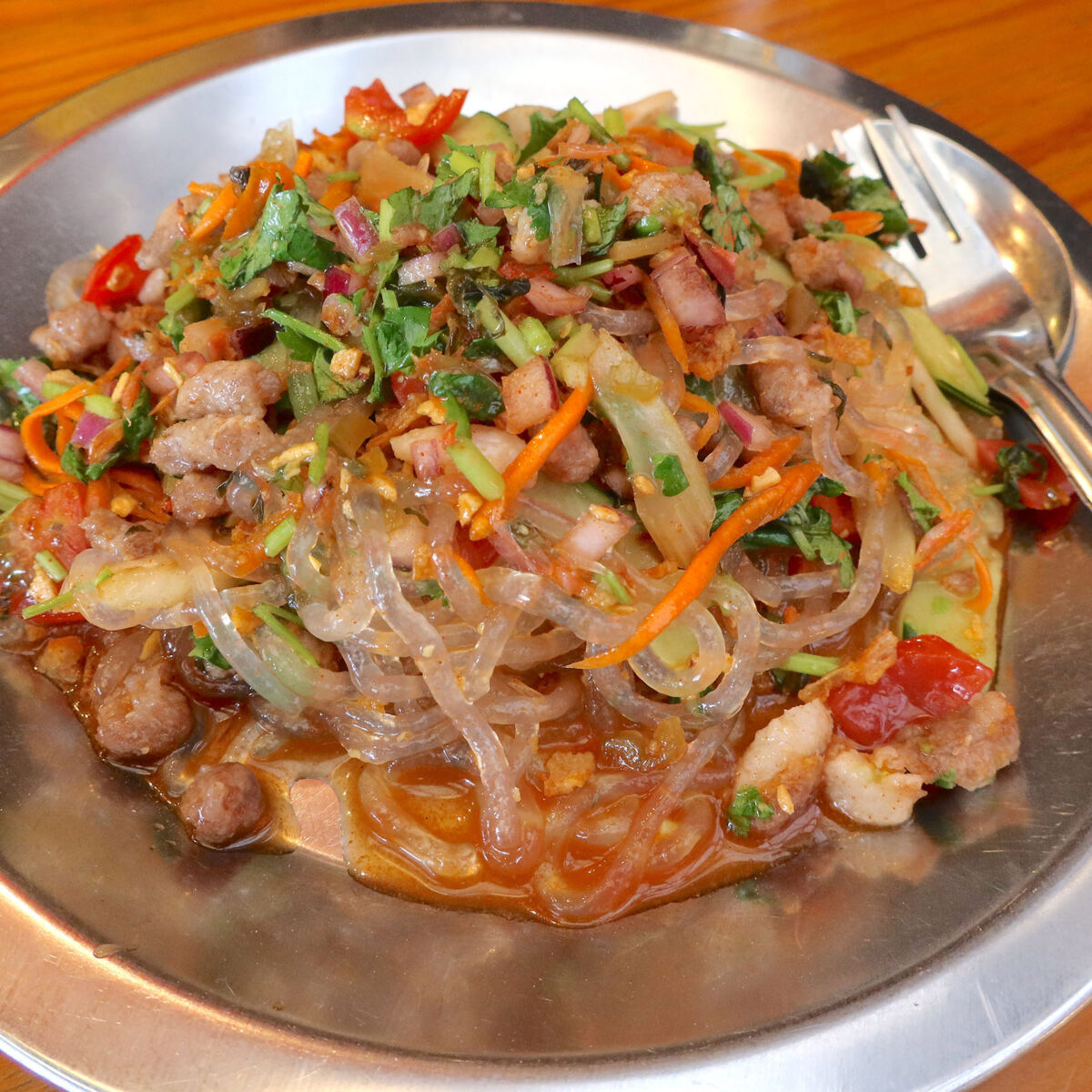 ヤムウンセン(1,300円)+ジャスミンライス(150円)