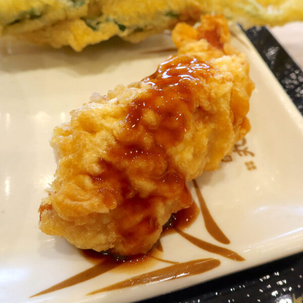 かしわ天には出汁ソース