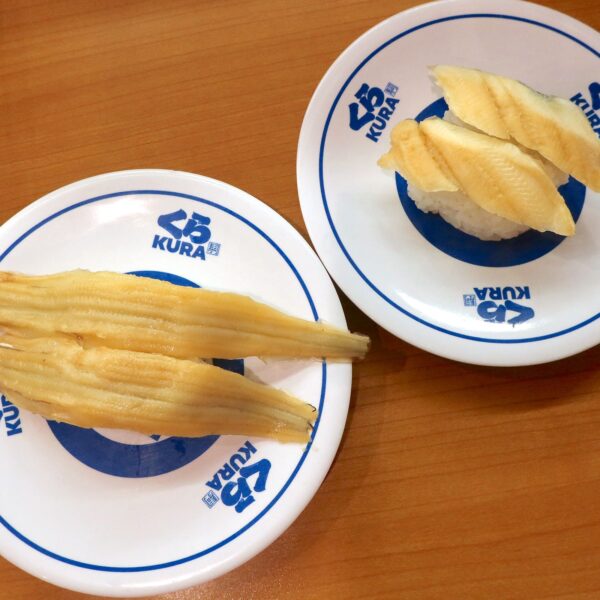 煮穴子握り（110円）＆あなご（120円）