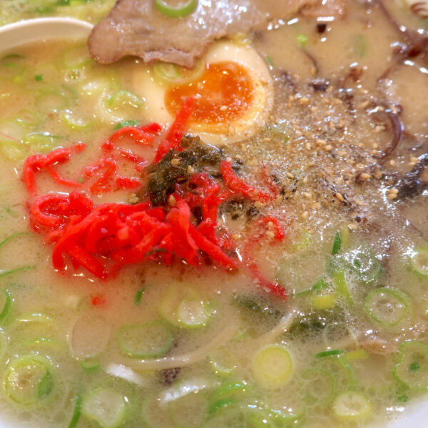 胡麻、紅生姜、高菜でカスタマイズ