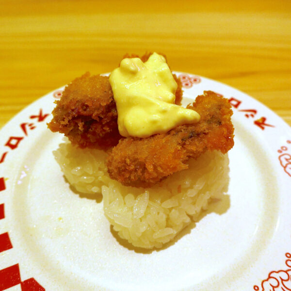 国産カキフライにぎり(360円)