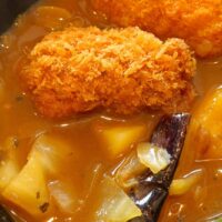 ココイチでスープカレーにカキフライ2個をトッピングしてカキフライスープカレー