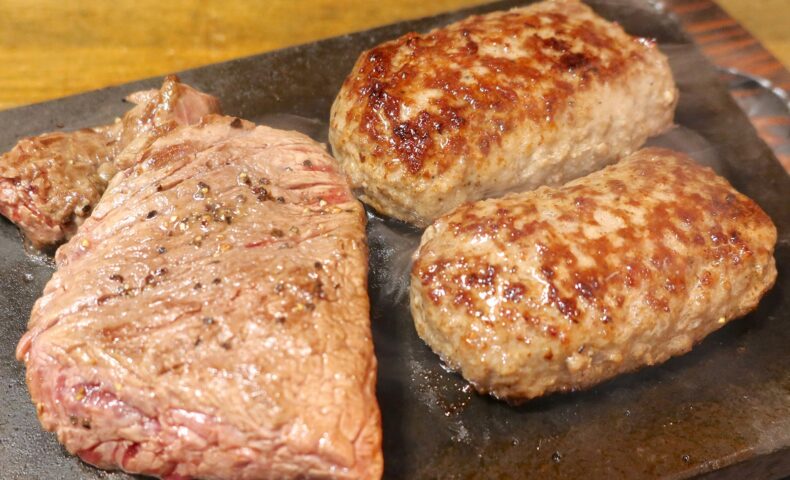 那覇・松山「やっぱりステーキ 2nd」でサガリステーキ 100g＆やっぱりバーグ 200g