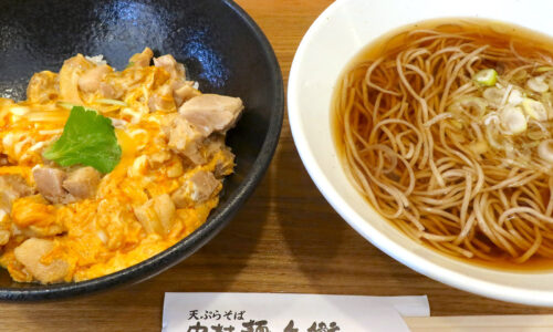 那覇・久茂地「中村麺兵衛 沖縄県庁前店」で親子丼＆そばセット