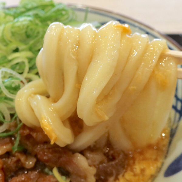太いうどんがうまい