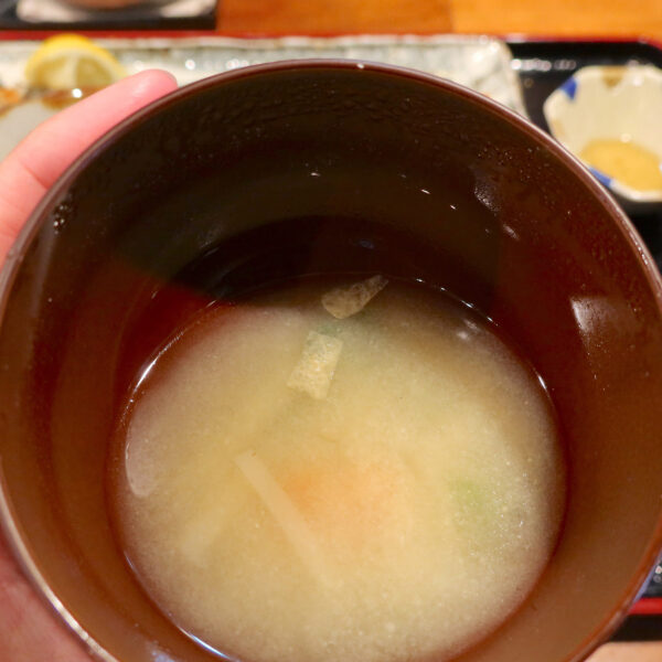 お味噌汁で〆