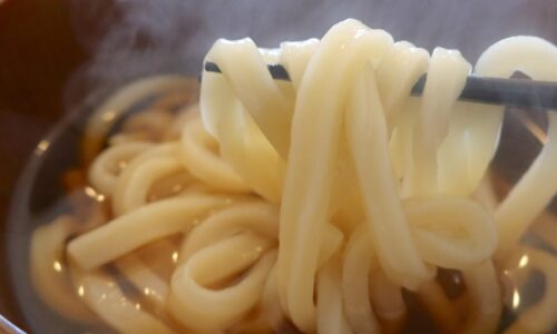 お腹を壊したので自宅でうどん＆セブン-イレブンの茶碗蒸し＆マグロの刺身