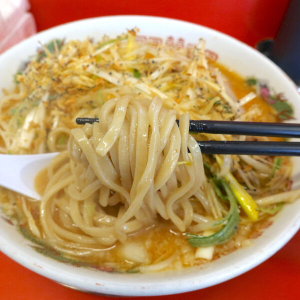 いつもよりおとなしい麺