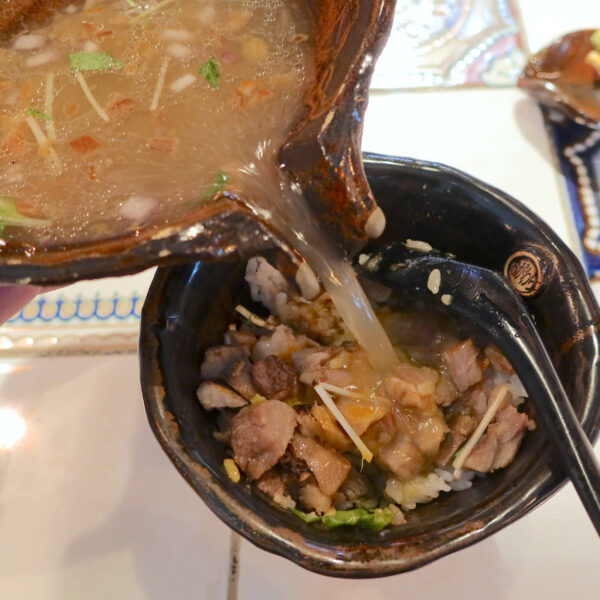 スープをかけて