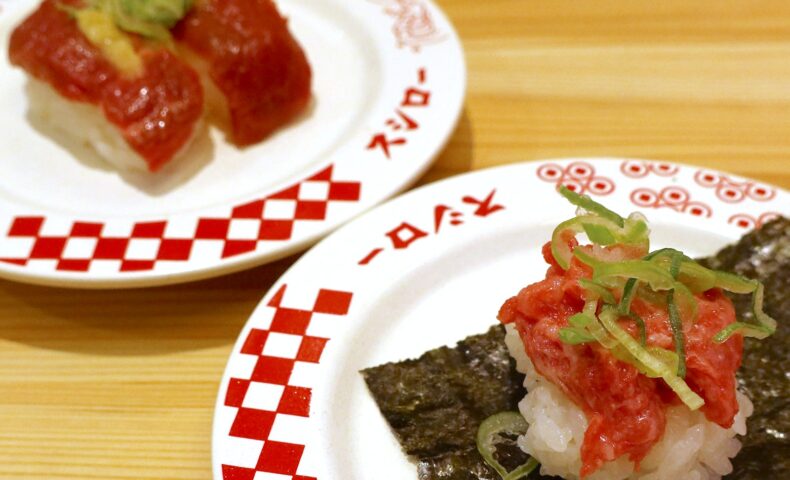 「スシロー」九州うまかもん祭で馬刺しにぎり＆馬刺しねぎとろ包み＆中洲川端きりん監修あっさり博多豚骨ラーメン