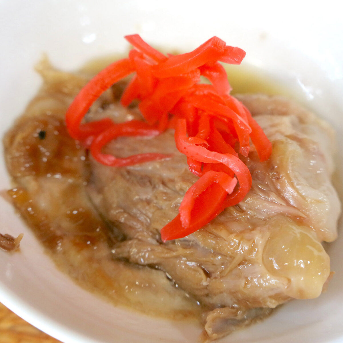 軟骨ソーキには紅生姜