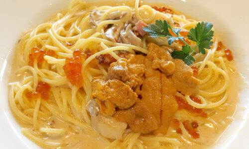 「ジョリーパスタ」南イタリア横断フェア プーリア編メニュー・ウニのクリームソース 大盛り