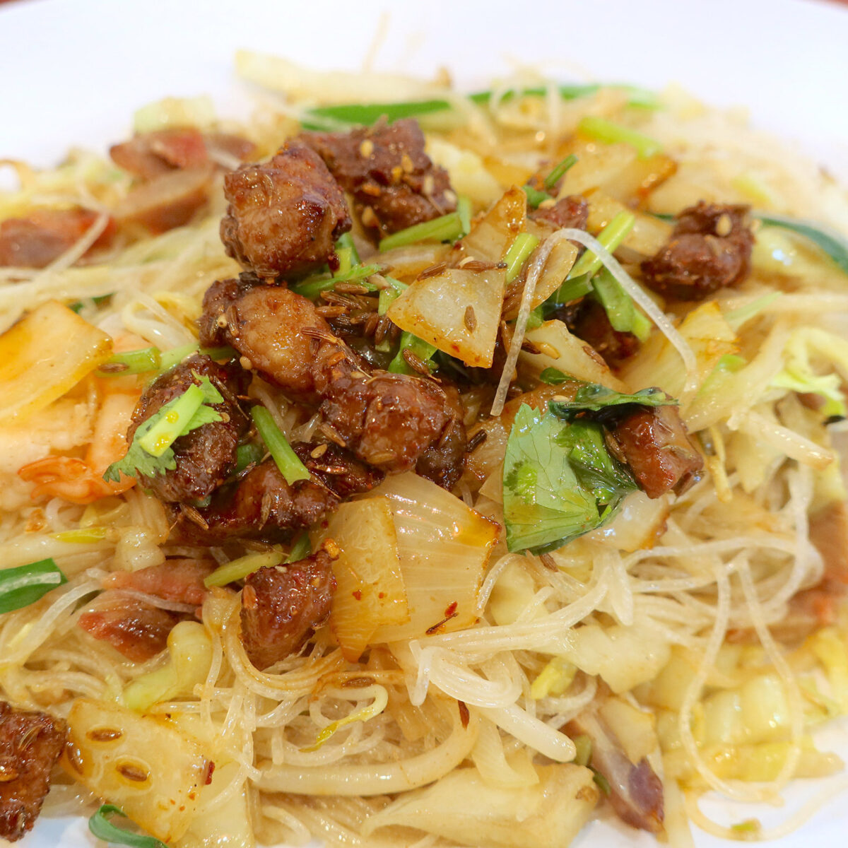 ラムの遊牧民炒めをのっけちゃって