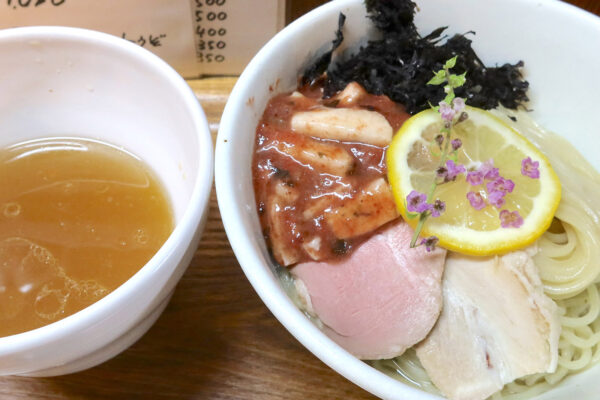 那覇「ラーメン 志のわ」の二度おいしい限定・梅と長芋の塩つけ麺＆よだれチャーシュー