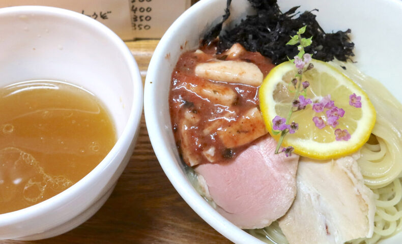 那覇「ラーメン 志のわ」の二度おいしい限定・梅と長芋の塩つけ麺＆よだれチャーシュー