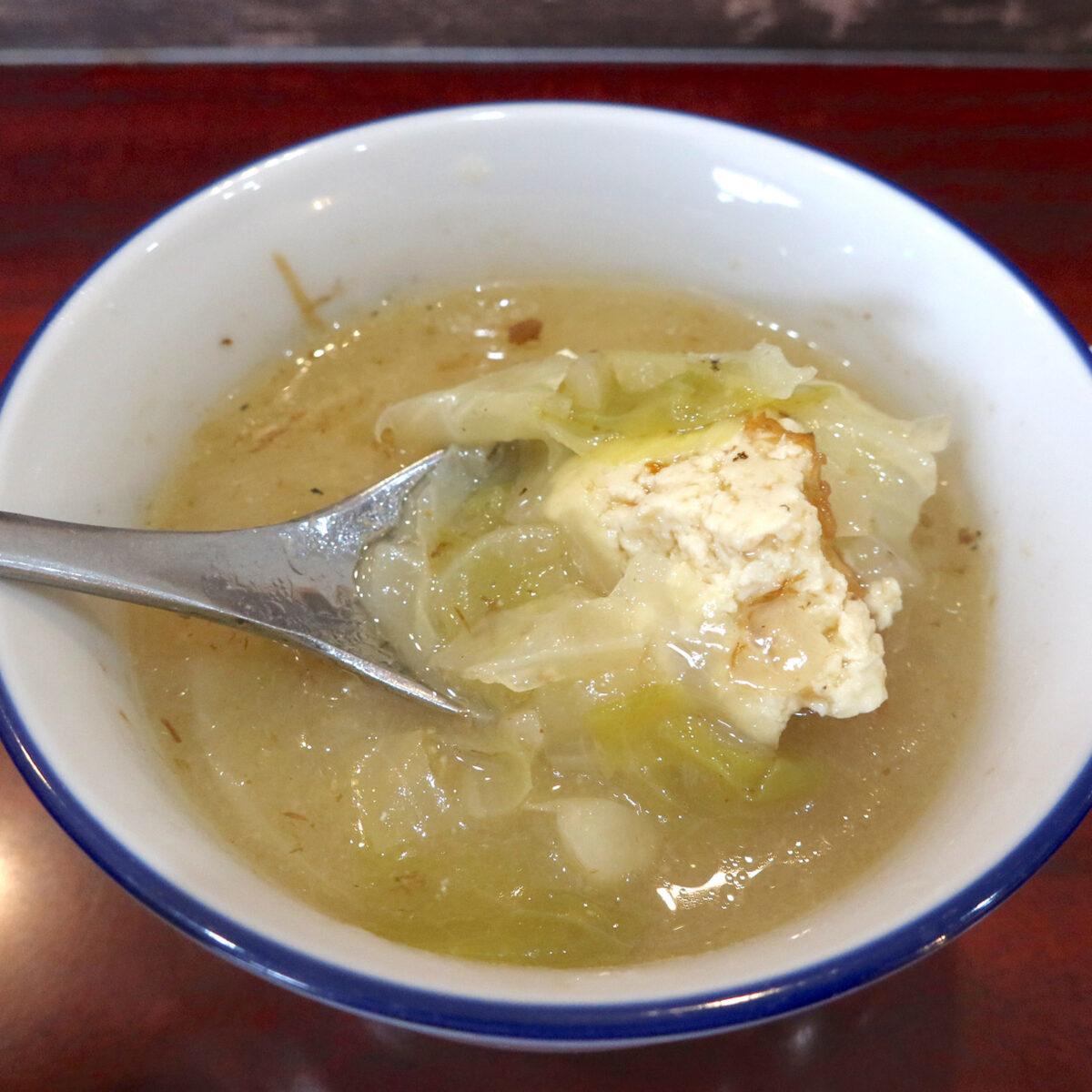 今日のスープはおみそ汁