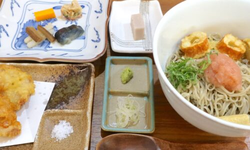 那覇・おもろまち「目白大村庵 那覇店」で夏にスッキリ！ 梅おろしそば＆鶏天