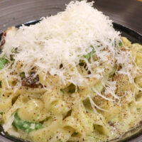 那覇・古島「ISLE PASTA(アイルパスタ)」でタコとインゲンのジェノベーゼ+島ダコマリネのサラダ