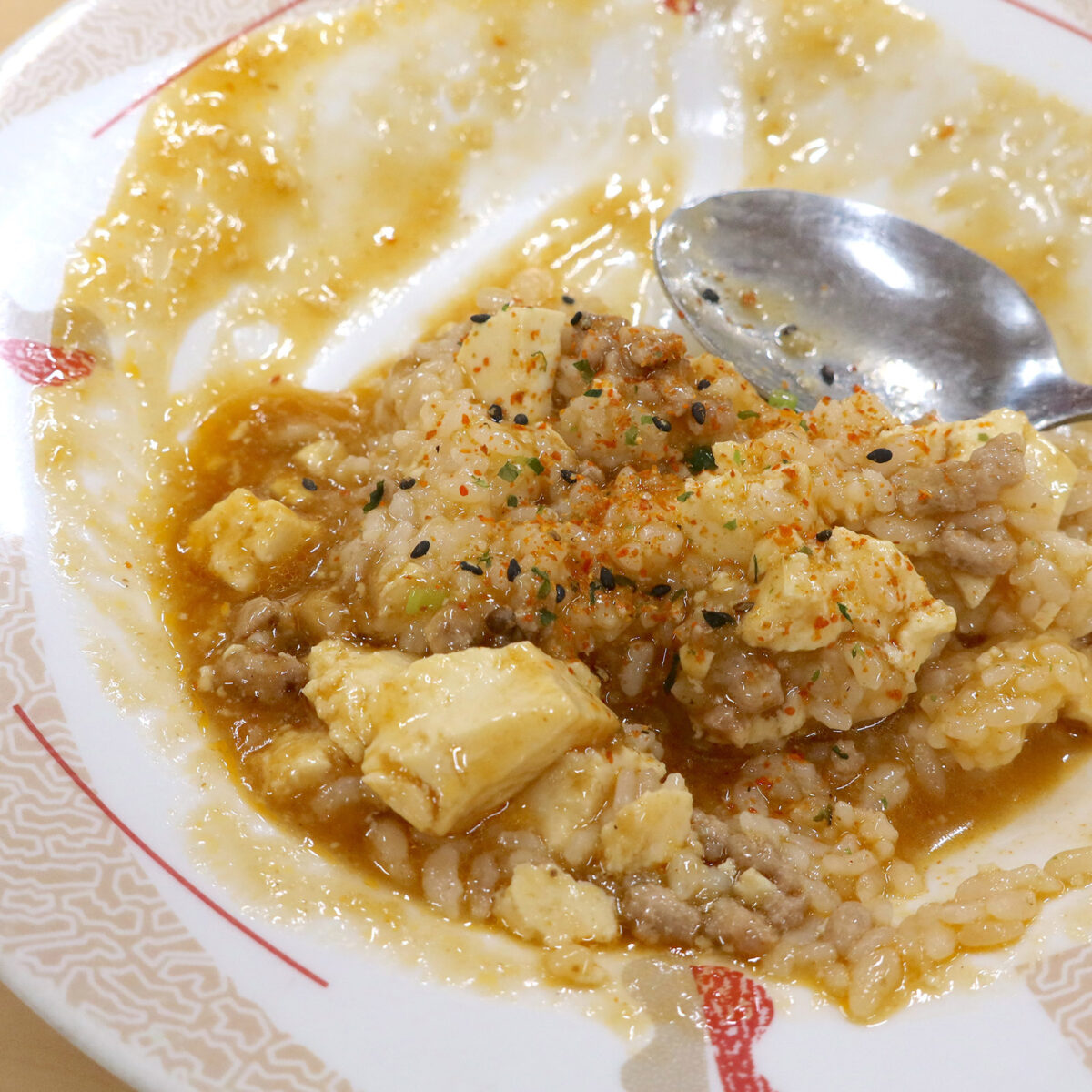 七味で辛さを追加