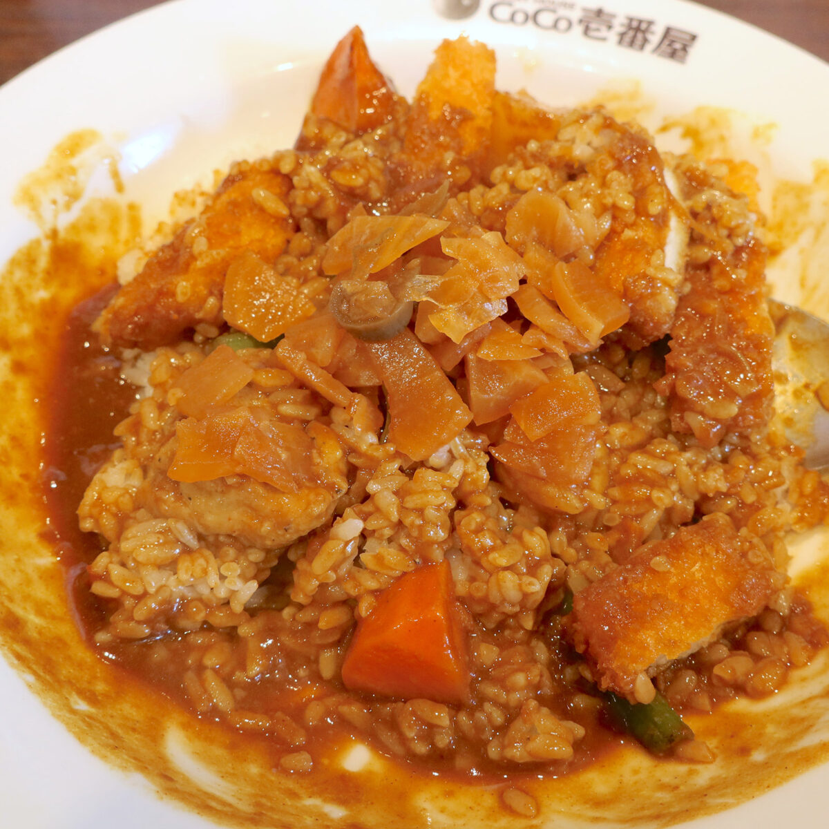 福神漬とスパイスで