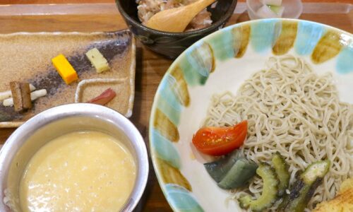 那覇・おもろまち「目白大村庵 那覇店」で新感覚だけどおいしいとうもろこし蕎麦