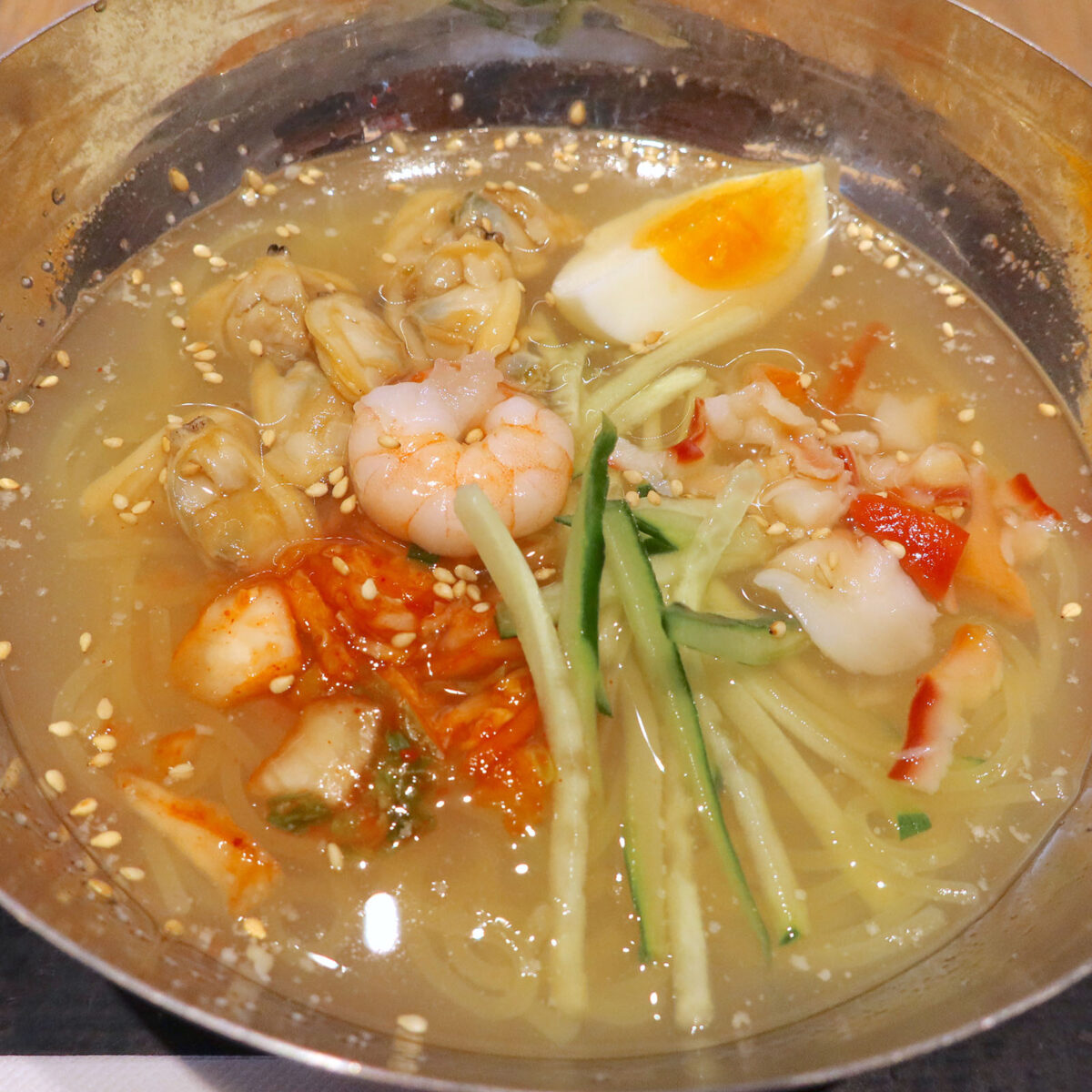 海鮮スープの冷麺