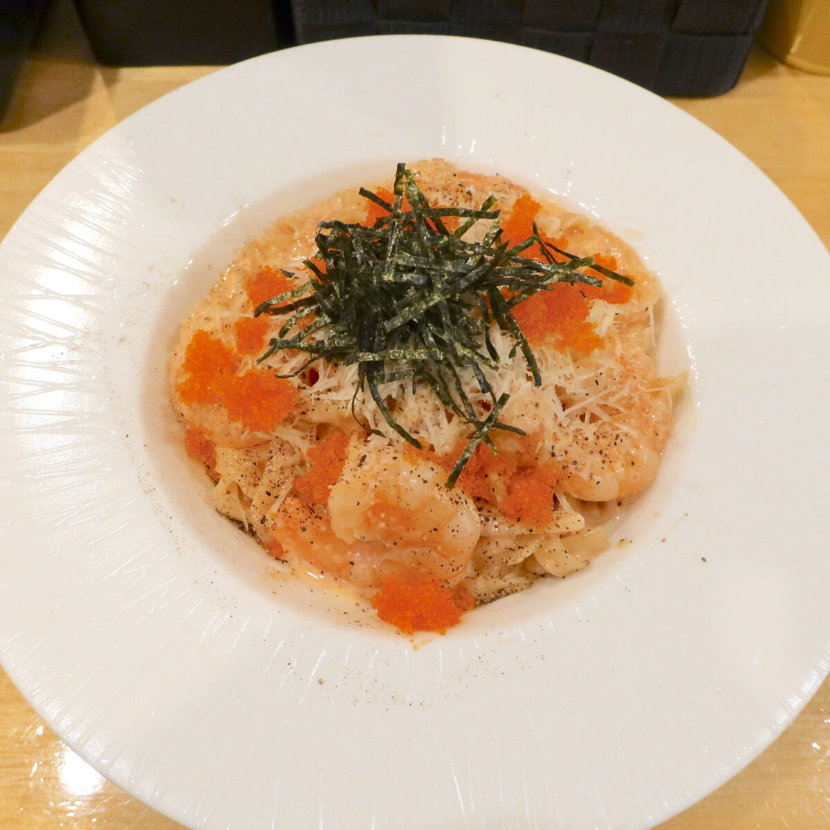 ぷりぷりエビととびっこのメンタイコ(1,400円)