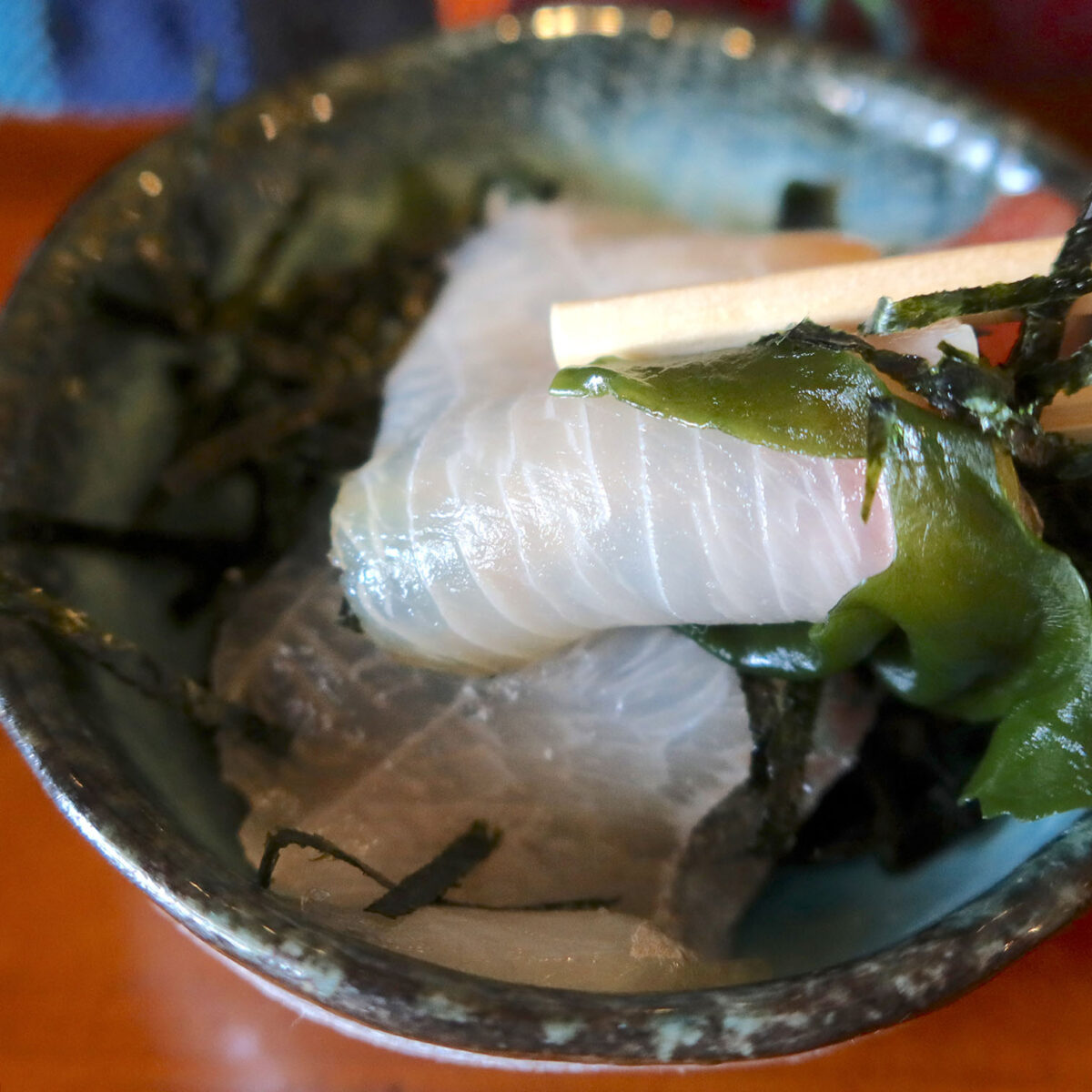 はまちとわかめの酢の物