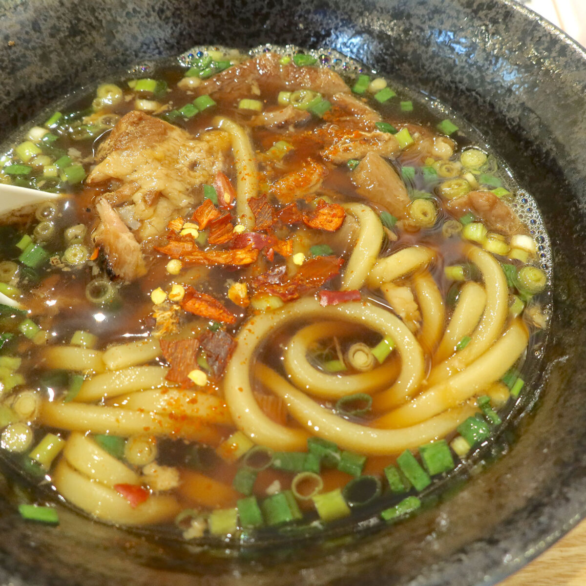 唐辛子＆一味を振って