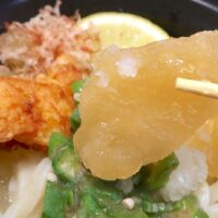 スシローで今年のトレンド!? 混ぜて冷やすとり天おろしうどん&トビウオの天ぷらにぎり