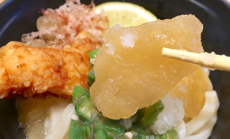 スシローで今年のトレンド!? 混ぜて冷やすとり天おろしうどん＆トビウオの天ぷらにぎり