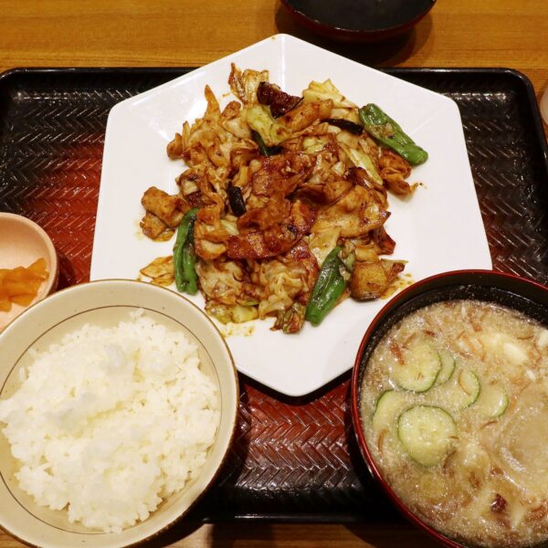 七椒香る 豚と茄子の回鍋肉（1,380円）＆麦みそ冷や汁（230円）