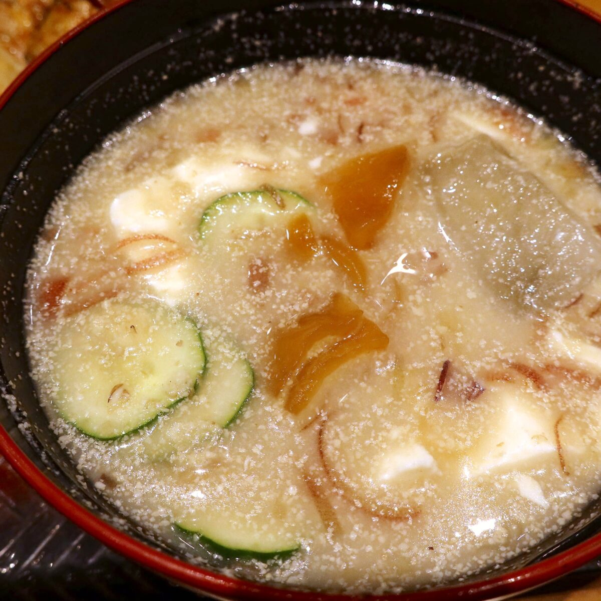 漬物は冷や汁に入れて
