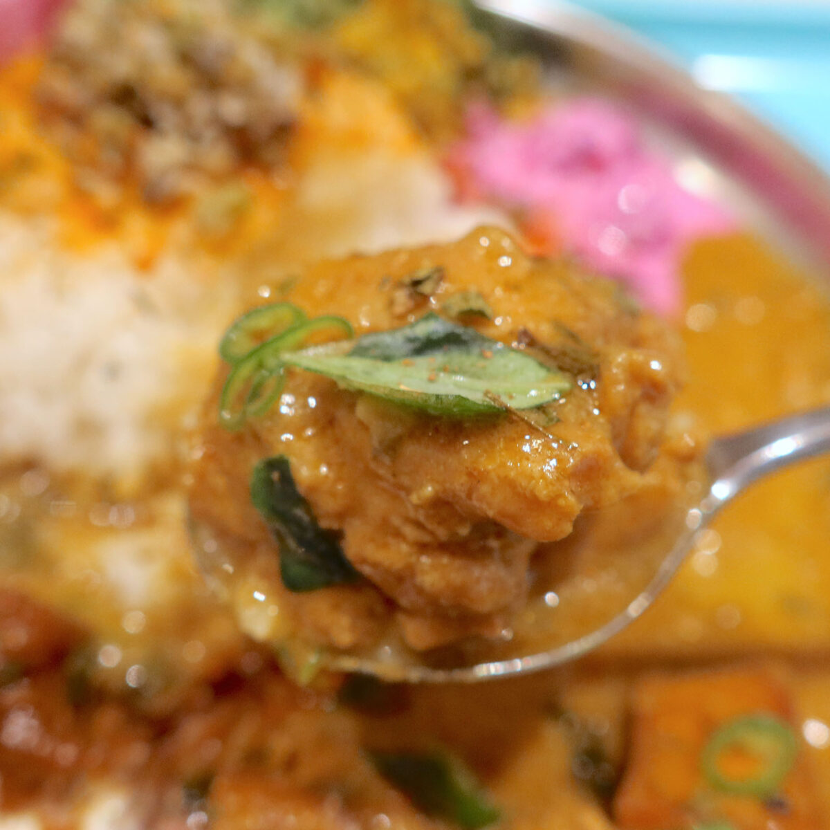さつま芋のチキンカレー＋グリーンチリ