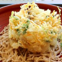 千葉・市原サービスエリア下り「蕎麦蔵 結」であさりかき揚げ蕎麦（冷）